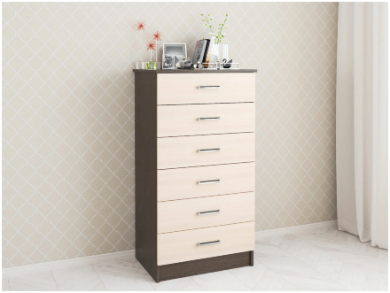  Комод Катрин-4, Венге/Дуб молочный 