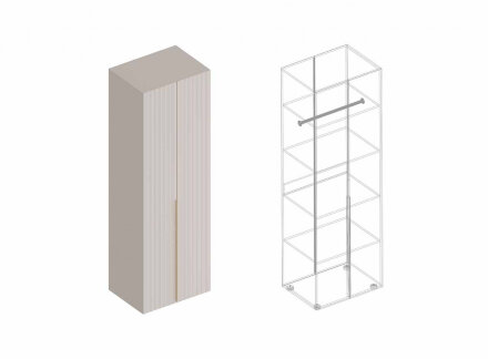 Шкаф 2-х створчатый 700 Тефия 