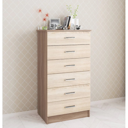 Комод Катрин-4, Ясень шимо/Дуб сонома 