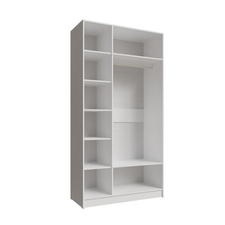 Шкаф трехстворчатый с зеркалом Мадрид, Белый/Ателье светлое 