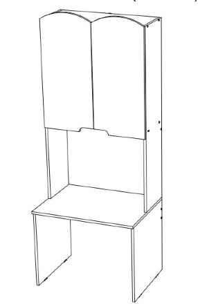  Стол с надстройкой Юниор-3, бриз 
